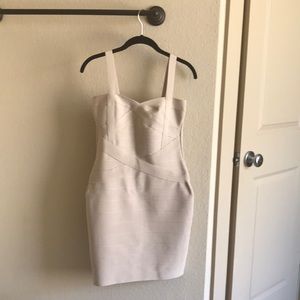 Bodycon Beige Bandage Dress